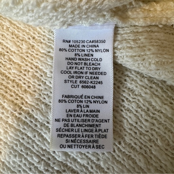 Soft Joie XS Abhay Linen Poncho Sweater ~ Lagenlook Minimalist - Picture 6 of 6